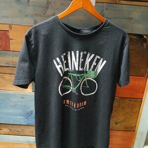 Heineken T-Shirt Mens XXL Gray Amsterdam Graphic Beer Promo Tee